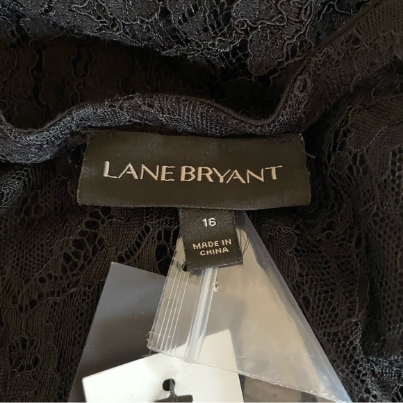 LANE BRYANT BLACK SLEEVELESS STRETCH LACE BODYCON COMPRESSION DRESS PLUS Sz 16 - Picture 5 of 9